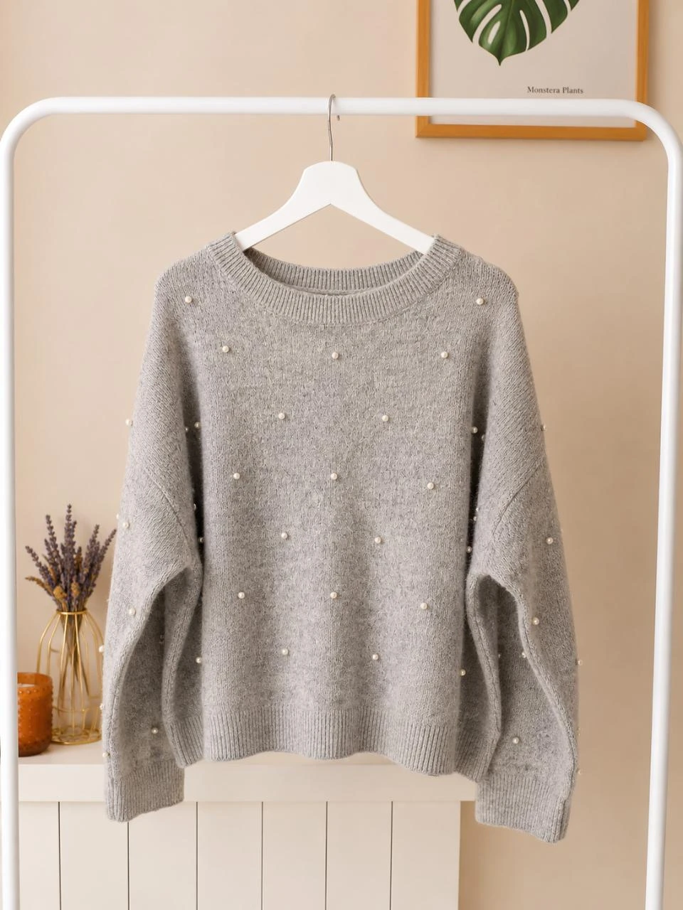 Pull gris perle H&M – douceur & élégance avec une touche chic Taille L